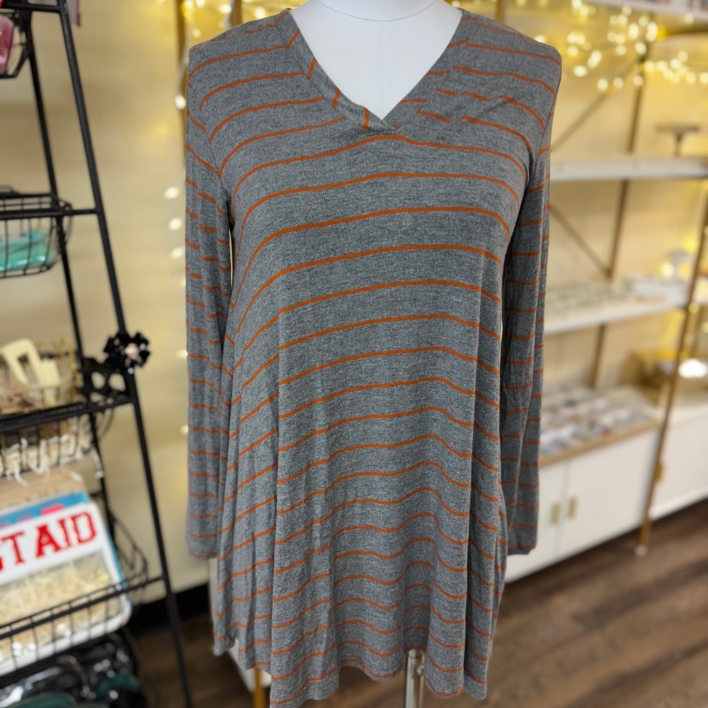 Matilda Jane Gray and Orange Asymmetrical Tunic